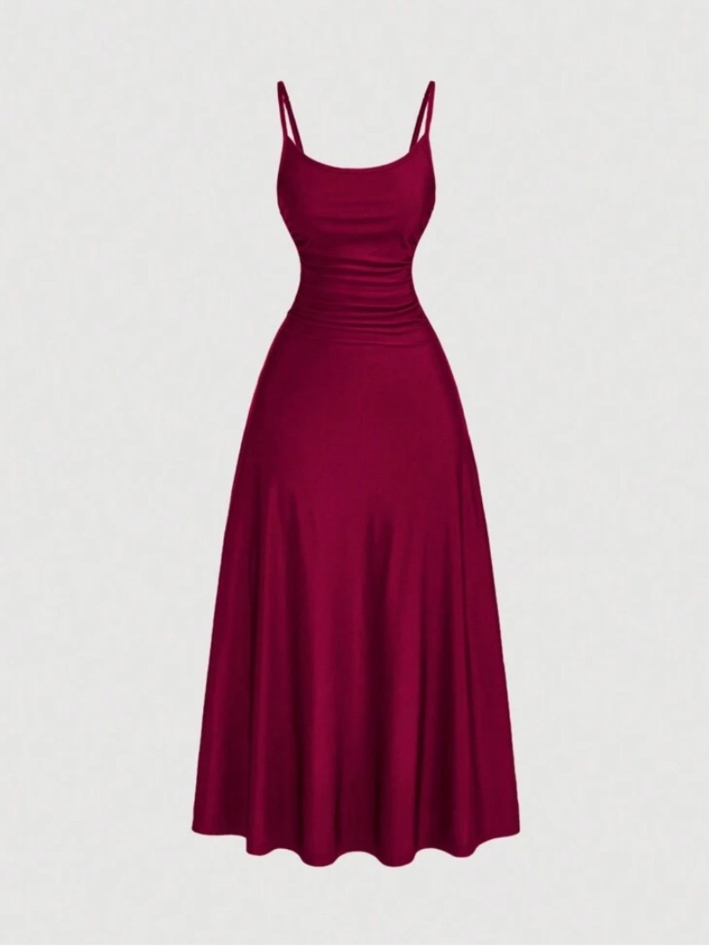 SHEIN Burgundy Spaghetti Strap Maxi Dress